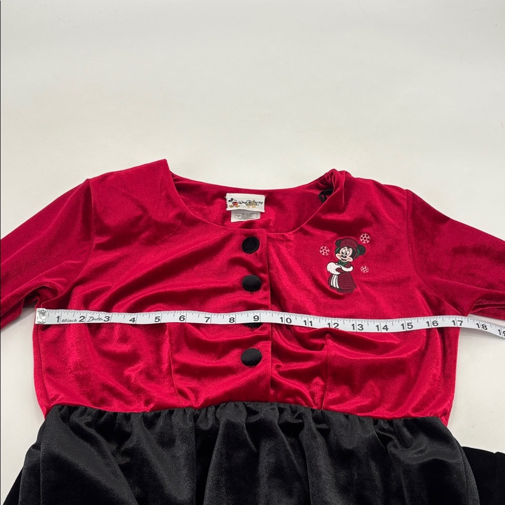 Walt Disney World Vintage 90’s Minnie Mouse Velvet Pin Up Girl Rockabilly Dress - Picture 12 of 16
